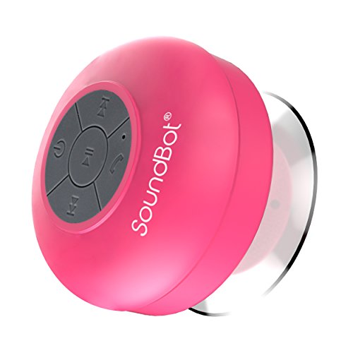 SoundBot SB510 HD Water Proof Bluetooth 3.0 Speaker, Mini Water Resistant Wireless Shower Speaker, Handsfree Portable Speakerphone with Built-in Mic
