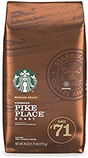 Starbucks Medium Roast Ground Coffee  Pike Place Roast  100% Arabica  1 bag (28 oz.)