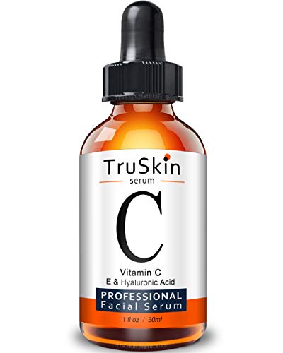 TruSkin Vitamin C Serum for Face with Hyaluronic Acid, Vitamin E, Witch Hazel, 1 fl oz