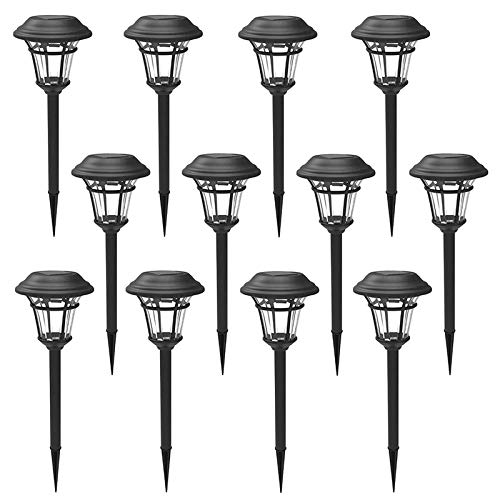 MAGGIFT 12 Pack Solar Pathway Lights Outdoor Solar Garden Lights for Patio, Yard, Driveway