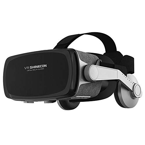 [New Version ] VR Headset,Virtual Reality Headset,VR SHINECON VR Goggles for Movies, Video,Games - 3D VR Glasses for iPhone, Android and Other Phones Within 4.7-6.2 inches