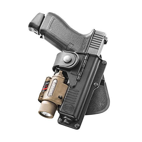 Fobus Tactical Speed Paddle RH Holster Compatible with Glock 19, 23, 32 w/Laser or Light