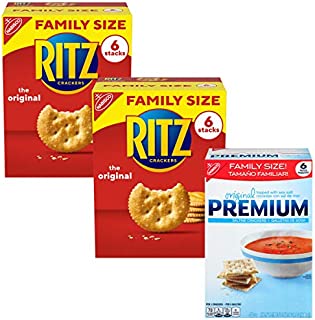 Ritz Crackers & Premium Saltine Crackers Variety Pack, Family Size, 3 Boxes
