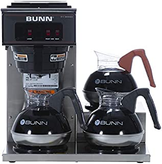 BUNN 13300.0003 VP17-3SS3L Pourover Commercial Coffee Brewer with 3 Lower Warmers, Stainless Steel (120V/60/1PH)