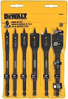 DEWALT Drill Bit Set, Spade Bits, Assorted, 3/8-Inch to 1-Inch, 6-Piece (DW1587)