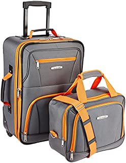 Rockland Fashion Softside Upright Luggage Set, Charcoal, 2-Piece (14/19)