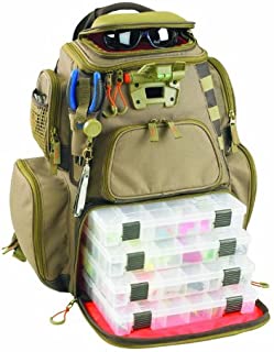 Wild River by CLC WT3604 Tackle Tek Nomad Lighted Backpack & Four PT3600 Trays