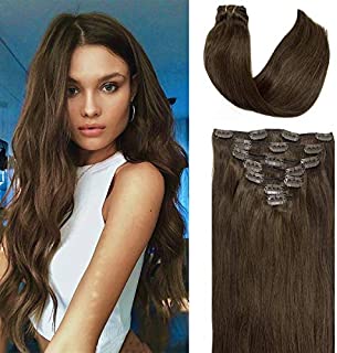 Real Hair Extensions Clip in Human Hair Extensions 24 Inch 120g Remy Extensions Natural Black Clip in Extensions Natural Hair Extensions Clip in Straight Silky Hair Extensions Clip on (#1b 7pcs)