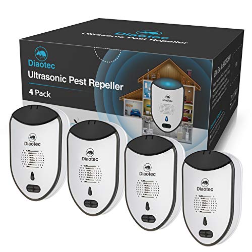 Diaotec Ultrasonic Pest Repeller Plug-in Mice Control Electronic Repellent Reject Gets Rid of Rodent Bed Bugs Roach Spiders Fleas Mice Ants Indoor