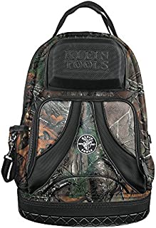 Klein Tools 55421BP14CAMO Tool Bag Backpack, Heavy Duty Tradesman Pro Tool Organizer / Tool Carrier has 39 Pockets, Molded Base, Camo Design