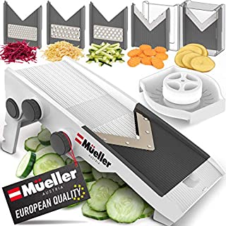 Mueller Austria Multi Blade Adjustable Mandoline Cheese/Vegetable Slicer, Cutter, Shredder with Precise Maximum Adjustability