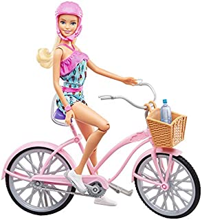 Barbie FTV96  Doll with Bicycle and Accessories, Dolls and Doll Accessories from 3 Years