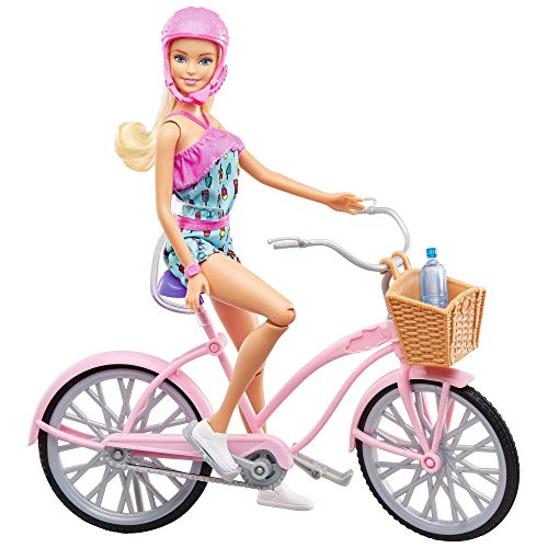 Barbie FTV96  Doll with Bicycle and Accessories, Dolls and Doll Accessories from 3 Years