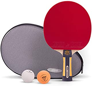 Atemi Exclusive Set | Table Tennis Set | Includes 1 Pro Racket, 2 40+ Balls and 1 Protective Cover | New 2020 Rubber | Stylish, Lightweight and Practical | Suitable for All Levels