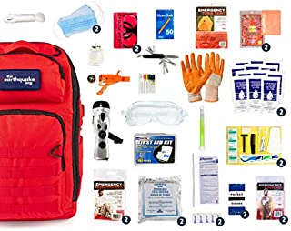 Complete Earthquake Bag - Emergency kit for Earthquakes, Hurricanes, Wildfires, Floods + Other disasters (2 Person, 3 Days)