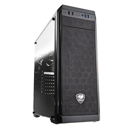 Cougar MX330-G MX330 Mid Tower Case with Full Tempered Glass Window and USB 3.0