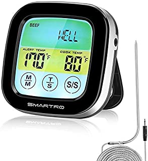 SMARTRO ST59 Digital Meat Thermometer for Oven BBQ Grill Kitchen Food Cooking with 2 Probes and Timer