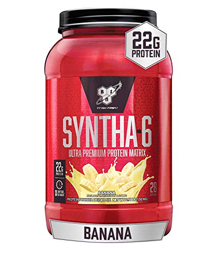 BSN SYNTHA-6 Whey Protein Powder, Micellar Casein, Milk Protein Isolate, Banana, 28 Servings (Packaging May Vary), 2.91 Pound (Pack of 1)