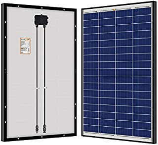 RICH SOLAR 100 Watt 12 Volt Polycrystalline Solar Panel Black Frame for RV Trailer Camper Boat Off Grid