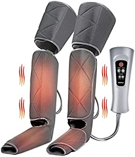 Renpho Leg Massager with Heat, Compression Calf Thigh Foot Massage, Adjustable Wraps Design for Most Size, with 3 Modes 3 Intensities, Gift for Mom Dad to Relax Leg Muscle