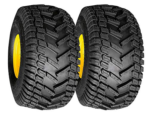 MARASTAR 20808-PK Turf Traction 20x8.00-8 Rear Tire Assembly Replacements for John Deere Riding Mowers, 2 Pack