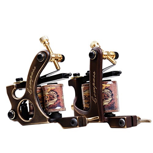 Dragonhawk 2pcs Brass Coils Tattoo Machine Straight Shader Circle Liner