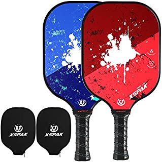 XS XSPAK Pickleball Paddles Sets of 2 - Lightweight Pickleball Paddle Set Including Cover