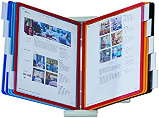 DURABLE Desktop Reference System, 10 Double-Sided Panels, Letter-Size, Assorted Colors, INSTAVIEW Design (561200)