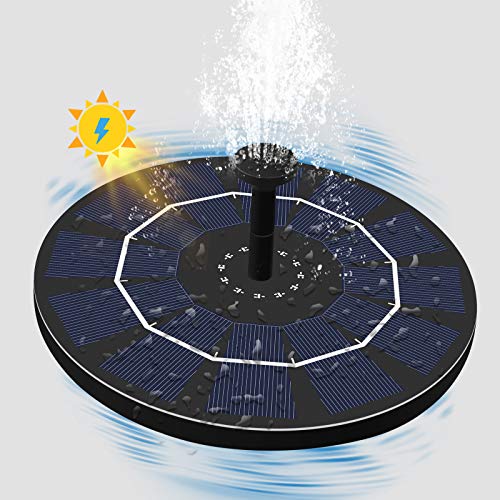 [All Day Operation]Solar Bird Bath Fountain Pump, Can Work on Cloudy Days 8-In-1 Nozzle Solar Fountain with 900 Mah Battery Backup&3w Floating Fountain Pump for Fish Tank, Pond Garden Decoration