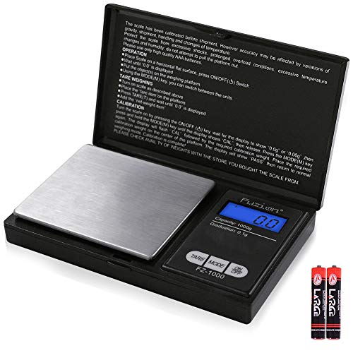 Fuzion Digital Pocket Scale 1000g/0.1g, Small Digital Scales Grams and Ounces, Herb Scale, Jewelry Scale, Portable Travel Food Scale( Battery Included )