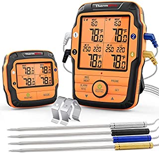 ThermoPro TP27 500FT Long Range Wireless Meat Thermometer for Grilling and Smoking with 4 Probes Smoker BBQ Grill Thermometer Kitchen Food Cooking Thermometer for Meat