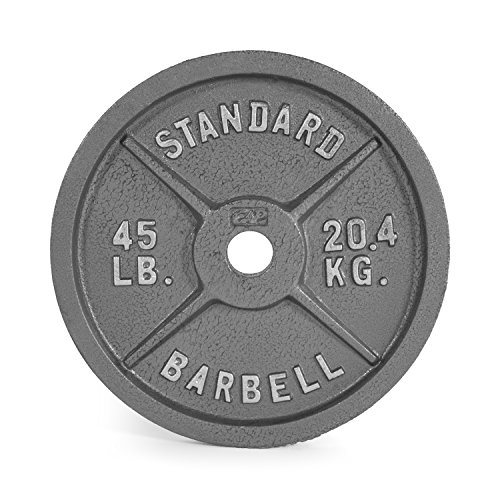 CAP Barbell 45 lb Gray Olympic Weight Plate, Single