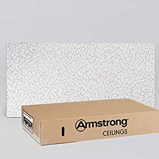 Armstrong Ceiling Tiles; 2x4 Ceiling Tiles - Acoustic Ceilings for Suspended Ceiling Grid; Drop Ceiling Tiles Direct from the Manufacturer; CORTEGA Item 769  12 pcs White Lay-in