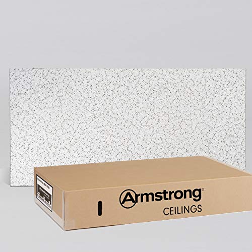 Armstrong Ceiling Tiles; 2x4 Ceiling Tiles - Acoustic Ceilings for Suspended Ceiling Grid; Drop Ceiling Tiles Direct from the Manufacturer; CORTEGA Item 769  12 pcs White Lay-in