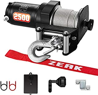 ZEAK 2500-lb. ATV Winch Kit with Mini-Rocker, Galvanized Steel, Waterproof