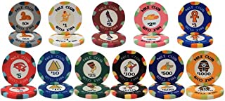 Nile Club Ceramic 10gm Poker Chip Sample Set - 12 New Chips