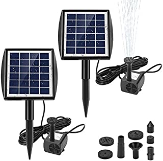 Ankway Solar Water Pump for Fountains with Panel 2.0W Upgrade Solar Pump Kit for Pond Bird Bath Pool Koi Goldfish Patio Garden(2pcs)