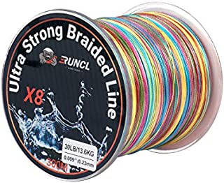 RUNCL Braided Fishing Line with 8 Strands, Fishing Line PE Material 328Yds/300M with Multiple Colors for Freshwater and Saltwater (328Yds/300M, 30LB(13.6kgs))