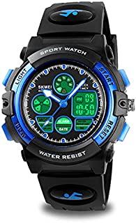 Watch Kids Boys for 5-9 Year Old, Kids Blue Digital Sports Waterproof Watch for Kids Birthday Presents Gifts Age 5-12 Boys Girls Children Young Teen Outdoor Analog Electronic Watches Alarm Stopwatch