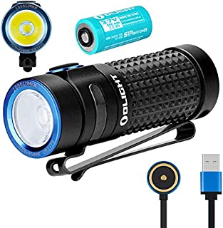 Olight S1R II 1000 Lumens High Performance CW LED Single IMR16340 Powered Upgraded Magnetic USB Rechargeable Side-switch EDC Flashlight with Battery and SKYBEN Battery Case (S1R II)