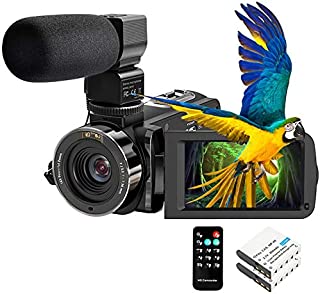 Video Camera Camcorder FHD 1080P 30FPS 26MP YouTube Vlogging Camera IR Night Vision WiFi 3.0 Touch Screen 16X Digital Zoom Digital Camera Video Recorder with Microphone Remote Control