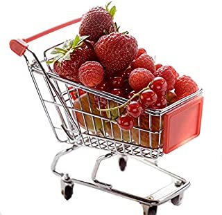 Mini Supermarket Handcart, Shopping Cart Shopping Utility Cart Mode Desk Storage Toy Holder Desk Accessory, Color Random