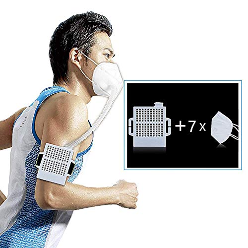 Rechargeable Electrical Air Purifying Respirator, Reusable 3 Speeds Fan Modes Air Purifier with HEPA Filter for Outdoor Sports Housework