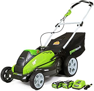 Greenworks 40V 19-Inch Cordless Lawn Mower, 4.0 AH & 2.0 AH Batteries Included 25223