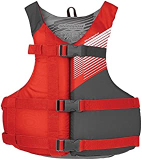 Stohlquist Fit Youth Life Jacket/Personal Flotation Device, 50-90 lb, Red/Gray