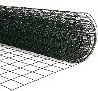 TOOCA Garden Netting Patio Safety Mesh Fence 36in×50ft Hardware Cloth Green Vinyl Coated Chicken Wire 16 Gauge 2