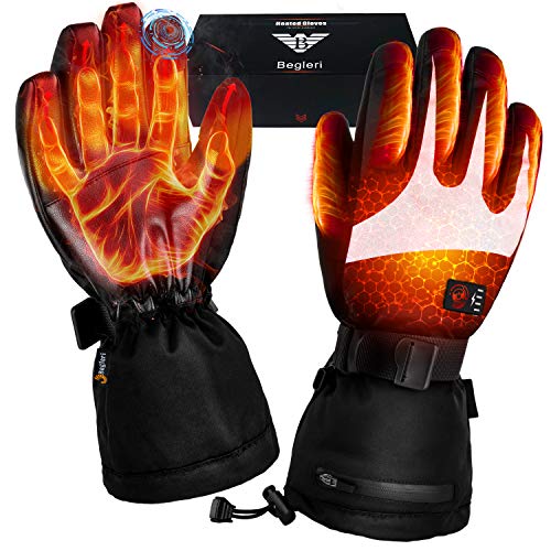 Heated Gloves for Men Women - Electric Heating Gloves, Battery Heated Motorcycle Gloves Rechargeable