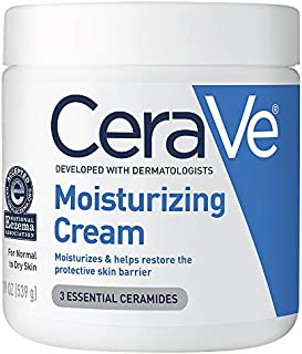 CeraVe Moisturizing Cream | Body and Face Moisturizer for Dry Skin | Body Cream with Hyaluronic Acid and Ceramides | 19 Ounce