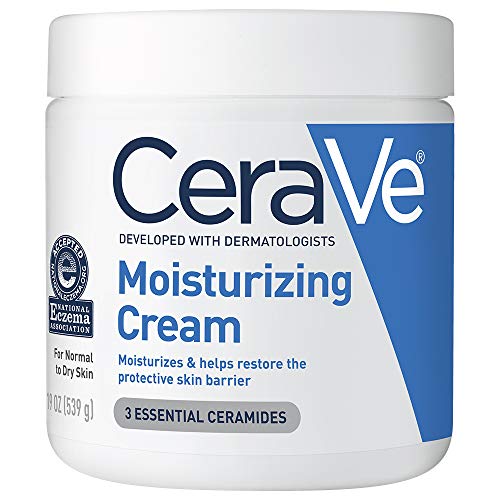 CeraVe Moisturizing Cream | Body and Face Moisturizer for Dry Skin | Body Cream with Hyaluronic Acid and Ceramides | 19 Ounce