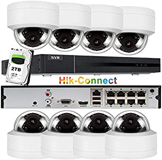 Anpviz 8CH 5MP PoE Home Security Cameras System with 2TB HDD, H.265 4K 8-Channel NVR Security System and 8pcs 5MP Outdoor Weatherproof 98ft Night Vision PoE IP Cameras with Audio for 24/7 Recording